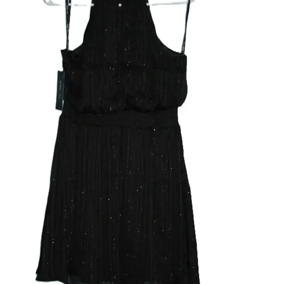 BCBG Paris Small Women's Black Glittery Halter Top Mini Dress NWT - Picture 15 of 16